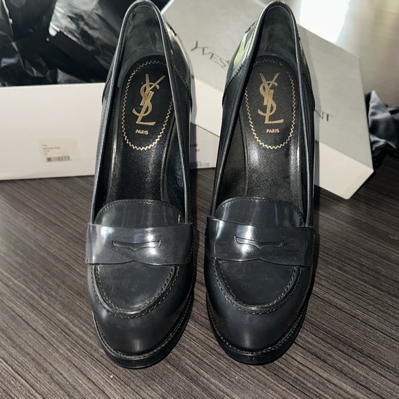 Yves Saint Laurent Tribtoo Platform Moccasin dark grey size 39 - Picture 5 of 12